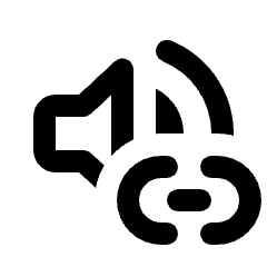 Link Sound Icon from Rounded Line - Streamline Material Set