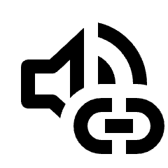 Link Sound Icon from Outlined Line - Streamline Material Set