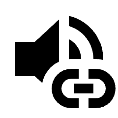 Link Sound Fill Icon from Sharp Fill - Streamline Material Set