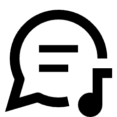 Lyrics Alt Icon from Sharp Line - Streamline Material Set