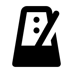 Metronome Fill Icon from Rounded Fill - Streamline Material Set