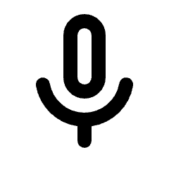 Mic Icon from Rounded Line - Streamline Material Set