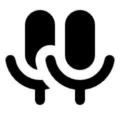 Mic Double Fill Icon from Rounded Fill - Streamline Material Set