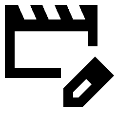 Movie Edit Icon from Sharp Line - Streamline Material Set