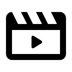 Movie Play Icon from Rounded Line - Material Pro Set