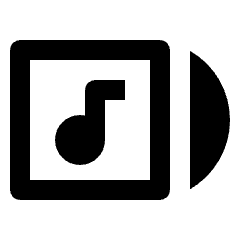 Music Album Icon from Outlined Line - Streamline Material Set