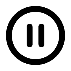 Pause Circle Icon from Rounded Line - Material Pro Set