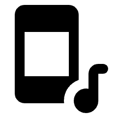 Phone Music Fill Icon from Rounded Fill - Material Pro Set