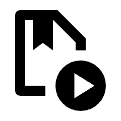 Play Lesson Icon from Outlined Line - Streamline Material Set