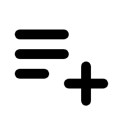 Playlist Add Icon from Rounded Line - Streamline Material Set