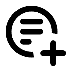 Playlist Add Circle Icon from Rounded Line - Streamline Material Set