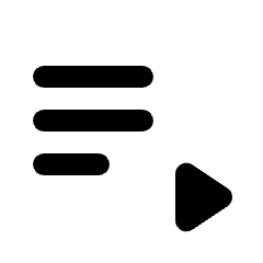 Playlist Play Icon from Rounded Line - Material Pro Set