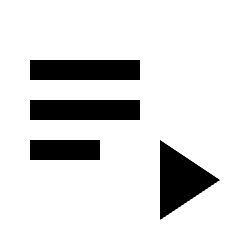 Playlist Play Fill Icon from Sharp Fill - Streamline Material Set