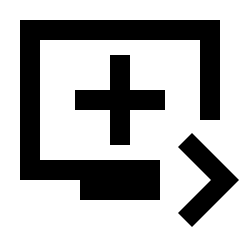 Queue Play Next Icon from Sharp Line - Material Pro Set