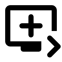 Queue Play Next Icon from Rounded Line - Streamline Material Set