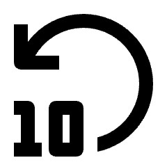 Replay 10 Icon from Outlined Line - Material Pro Set