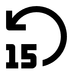 Replay 15 Fill Icon from Outlined Fill - Streamline Material Set