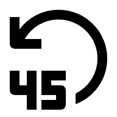 Replay 45 Icon from Outlined Line - Streamline Material Set