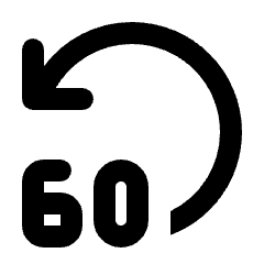 Replay 60 Fill Icon from Rounded Fill - Streamline Material Set