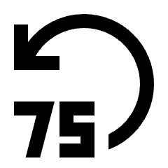 Replay 75 Fill Icon from Sharp Fill - Streamline Material Set