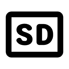 Sd Icon from Rounded Line - Material Pro Set