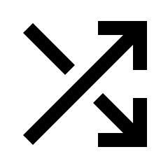 Shuffle Fill Icon from Sharp Fill - Streamline Material Set