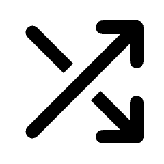 Shuffle Fill Icon from Rounded Fill - Streamline Material Set