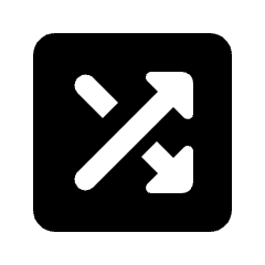 Shuffle On Fill Icon from Rounded Fill - Streamline Material Set