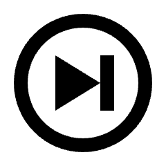 Skip Next Circle Icon from Sharp Line - Material Pro Set