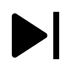 Skip Next Fill Icon from Outlined Fill - Streamline Material Set