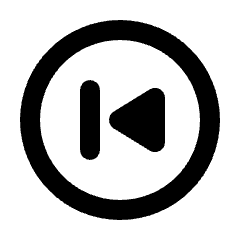 Skip Previous Circle Icon from Rounded Line - Streamline Material Set