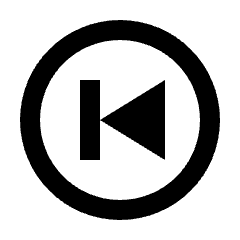 Skip Previous Circle Icon from Outlined Line - Streamline Material Set