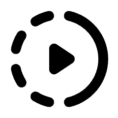 Slow Motion Video Fill Icon from Rounded Fill - Material Pro Set