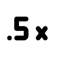 Speed 0 5x Icon from Rounded Line - Streamline Material Set