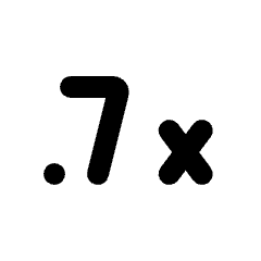 Speed 0 7x Icon from Rounded Line - Streamline Material Set