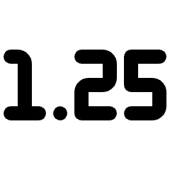 Speed 1 25 Icon from Rounded Line - Streamline Material Set