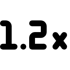 Speed 1 2x Fill Icon from Rounded Fill - Material Pro Set