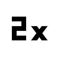 Speed 2x Fill Icon from Sharp Fill - Material Pro Set