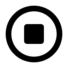 Stop Circle Icon from Rounded Line - Material Pro Set