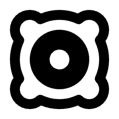 Subwoofer Icon from Rounded Line - Streamline Material Set