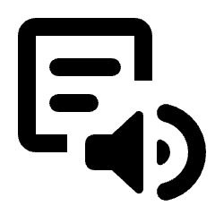 Text To Speech Icon from Rounded Line - Streamline Material Set