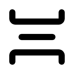 Vertical Spacing Icon from Rounded Line - Material Pro Set