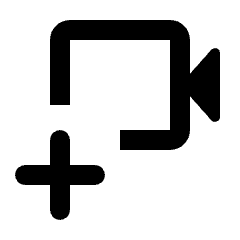 Video Call Icon from Rounded Line - Streamline Material Set