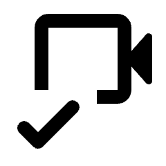 Video Call Connected Alt Icon from Rounded Line - Material Pro Set