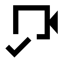 Video Call Connected Alt Icon from Sharp Line - Material Pro Set