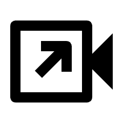 Video Call Outgoing Icon from Outlined Line - Streamline Material Set