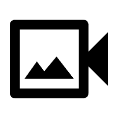 Video Camera Back Icon from Outlined Line - Streamline Material Set