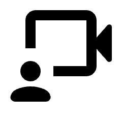 Video Camera Front Icon from Rounded Line - Material Pro Set