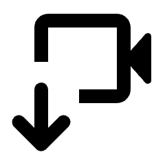 Video Download Icon from Rounded Line - Material Pro Set