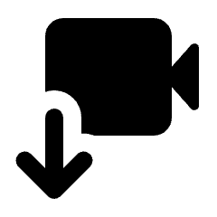 Video Download Fill Icon from Rounded Fill - Streamline Material Set
